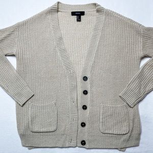 Forever 21 Beige Full Button Up Knit/Knitted Cardigan Tan